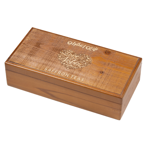 جعبه نفیس کد DGB 121|دیدار هدیه ایرانیان|هدیه تبلیغاتی در مشهد|جعبه چوبی نفیس |چای زعفران زنجبیل دارچین |
